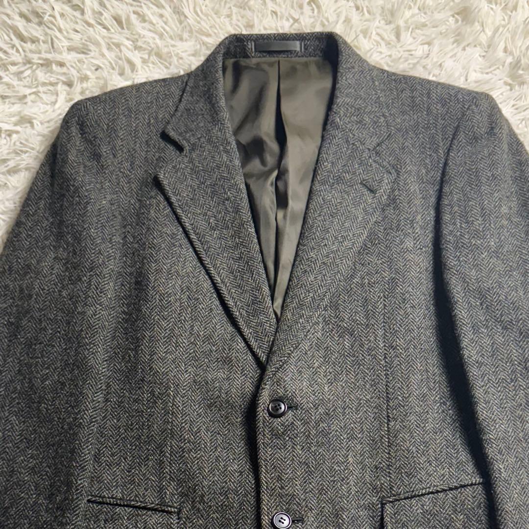 ハリスツイード 丸善 ヘリンボーン テーラードジャケット A7 L〜XL相当