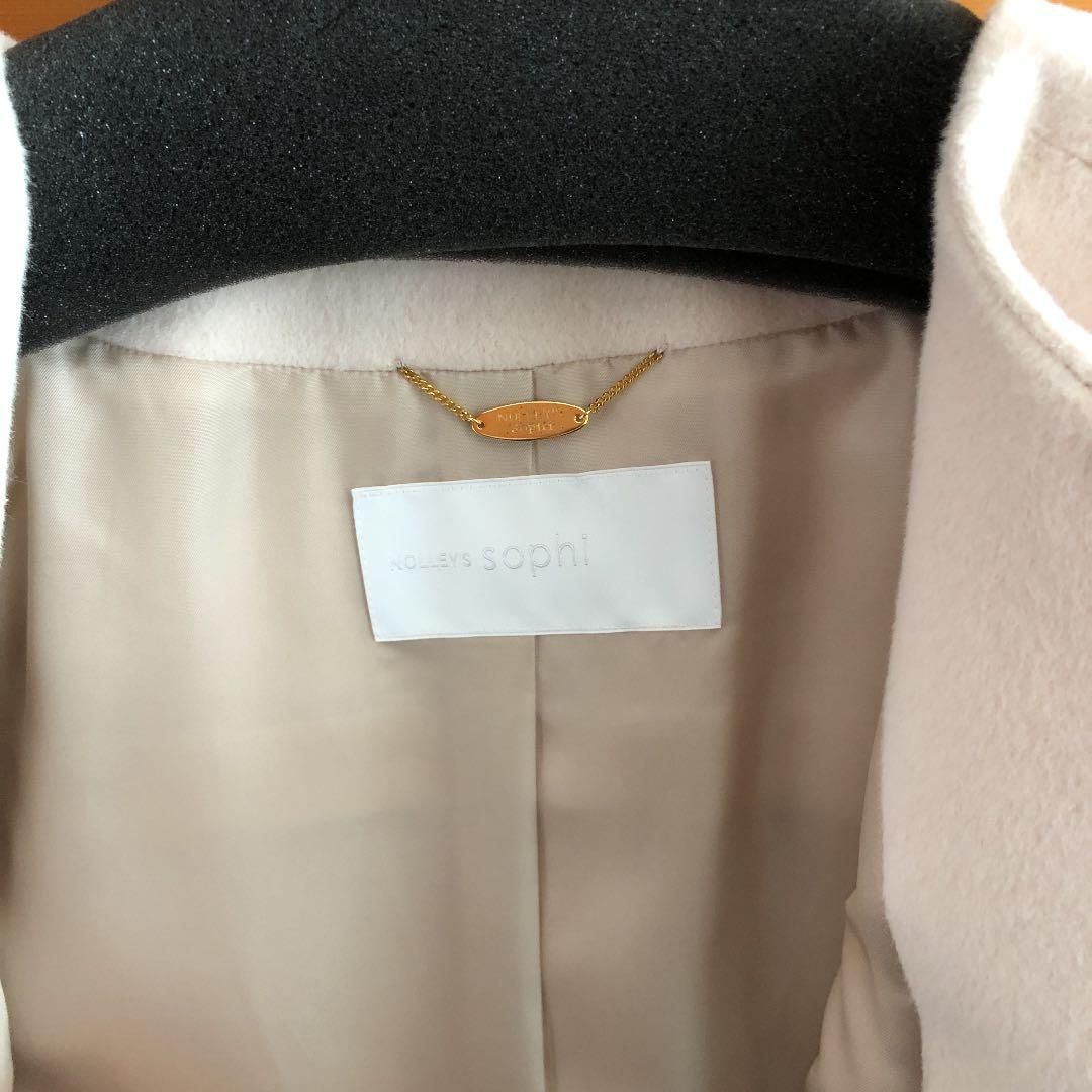 NOLLEY'S sophi アンゴラ袖ファーショートコート　サイズ38