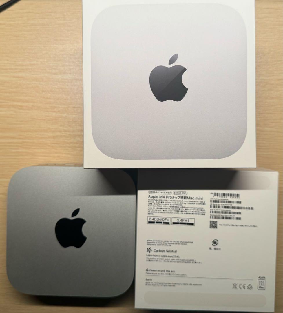 Macデスクトップ Apple Mac mini M4 Pro 24GB 512GB