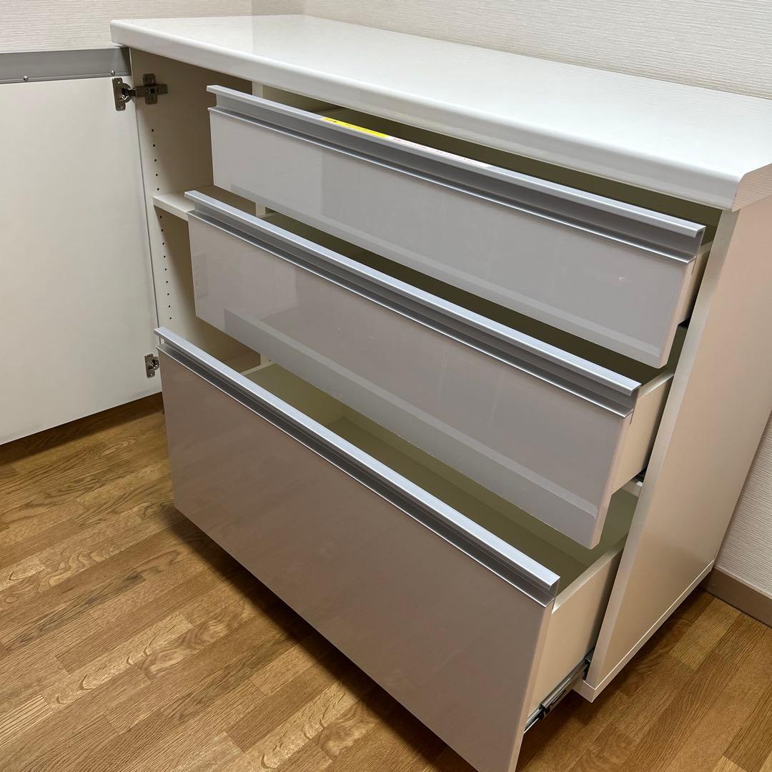 パモウナ　キッチンカウンター キャスター付き