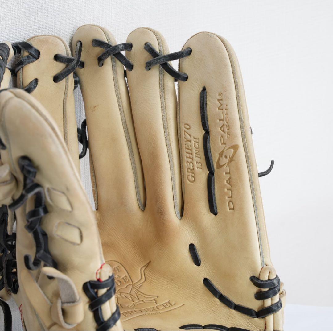 【良品】ローリングス HOH革 13インチ 外野兼用 軟式グラブ