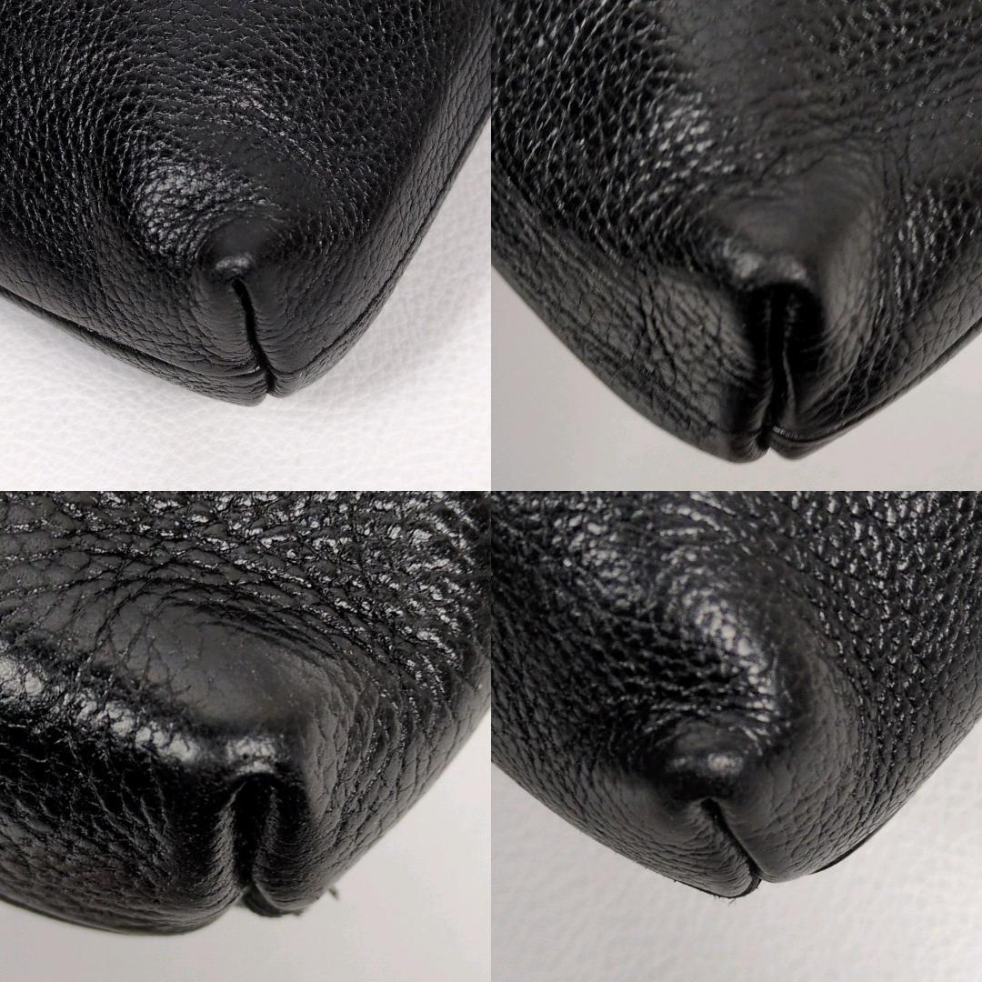 イルビゾンテ　ショルダーバッグ　ハンドバッグ　ブラック　2way　シボ