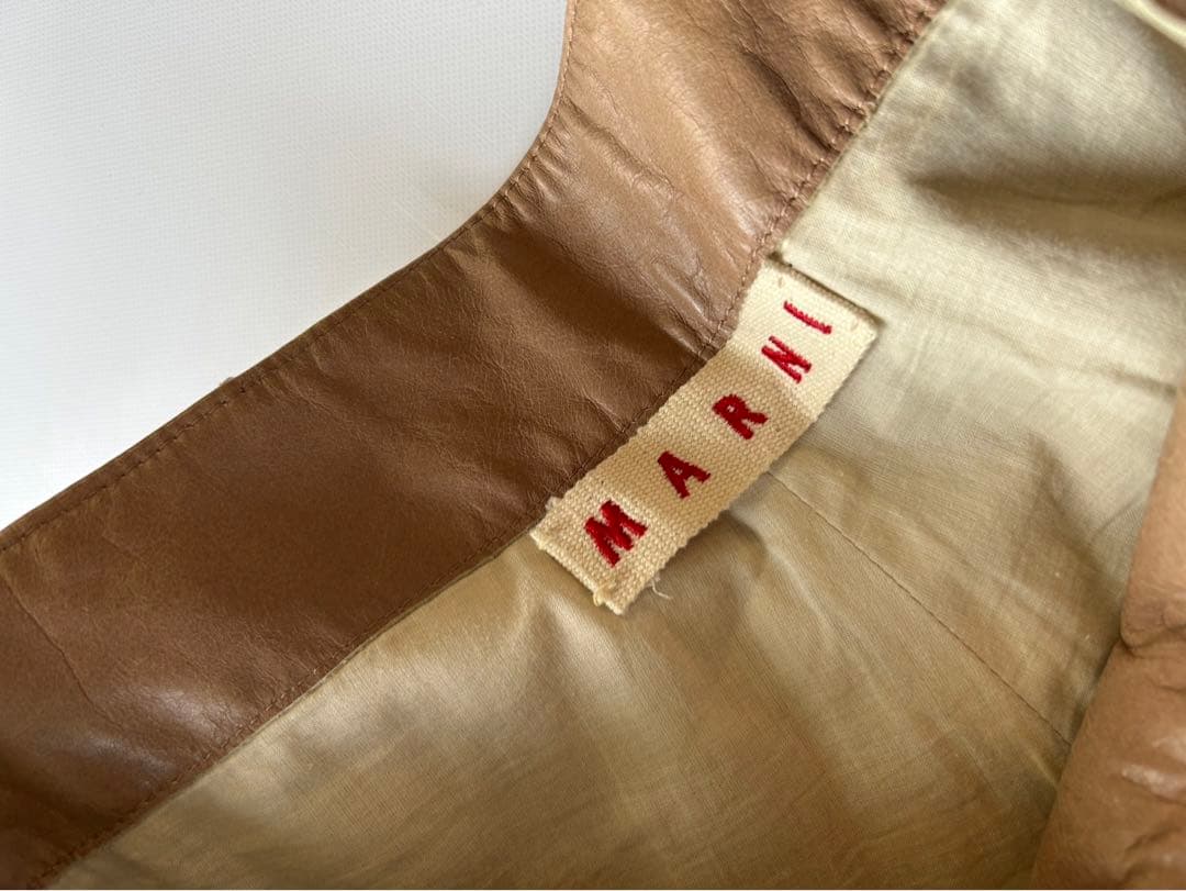 MARNI マルニ レザー カーゴパンツ サスペンダーパンツ