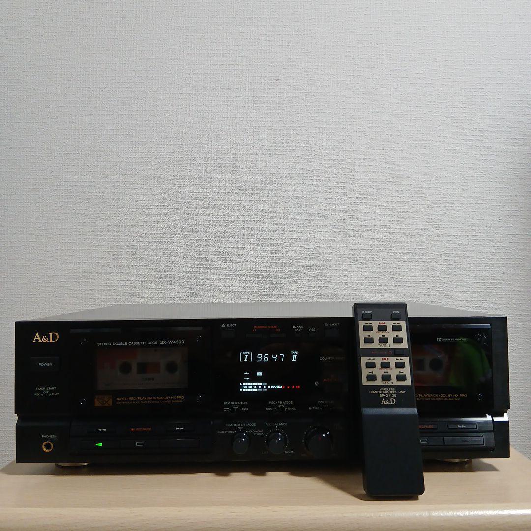 A&D GX-W4500 赤井電機 ダブルカセットデッキ【リモコン付き動作品】