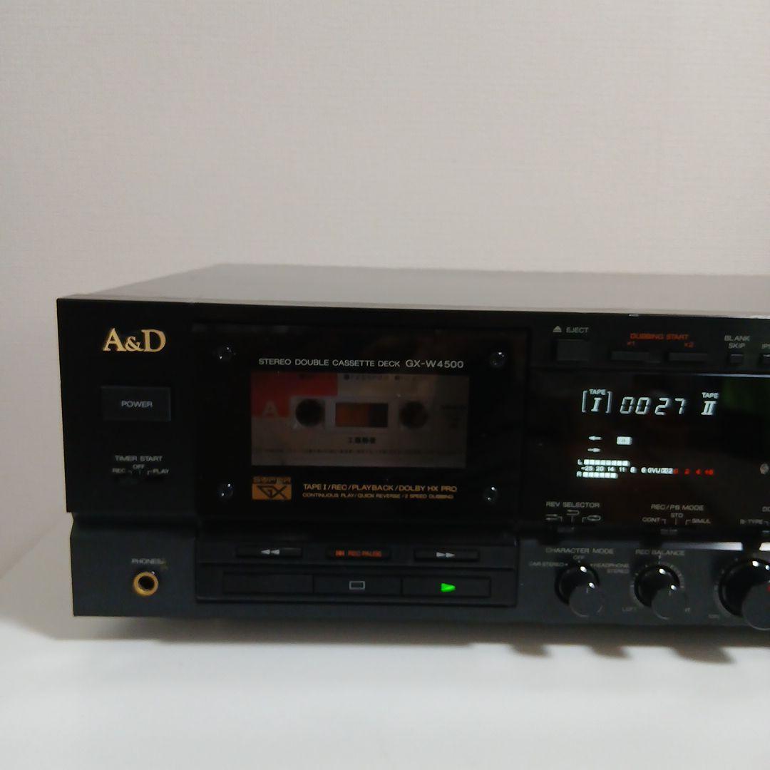 A&D GX-W4500 赤井電機 ダブルカセットデッキ【リモコン付き動作品】