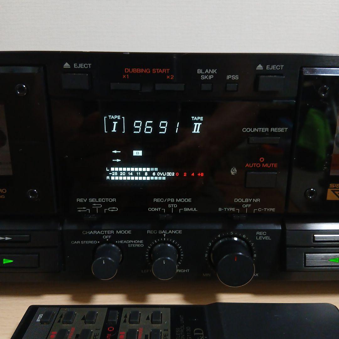 A&D GX-W4500 赤井電機 ダブルカセットデッキ【リモコン付き動作品】