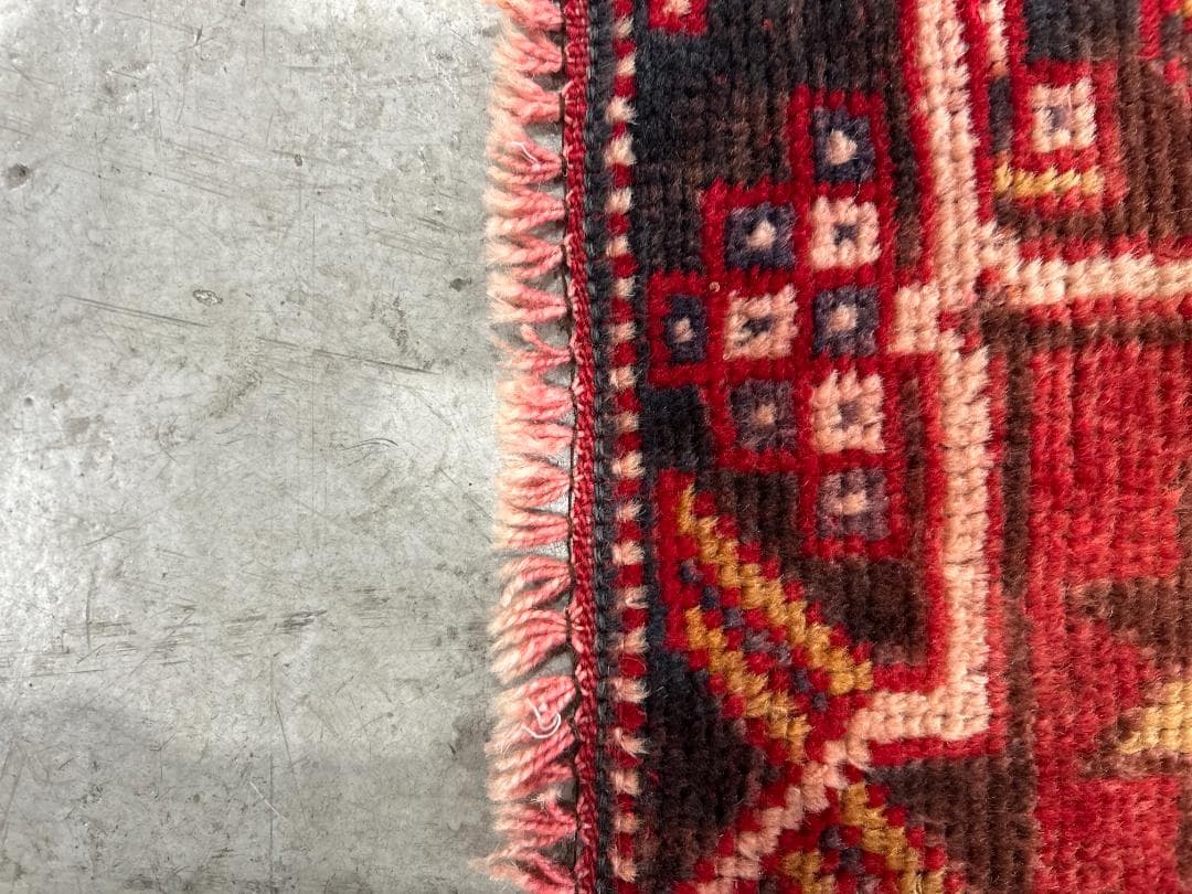 【60's Vintage rug】118×77cm　トルコ　ミフラーブ　ラグ
