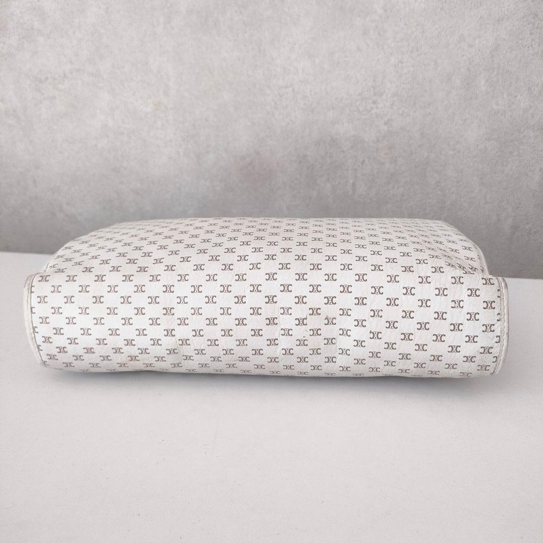 希少♡　CELINE 　マカダム　ロゴプリント レザー　クラッチバッグ　白