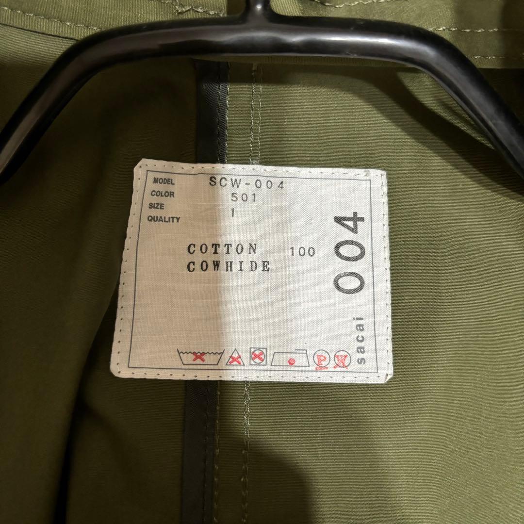 sacai コットンナイロン オックスフォード コート SCW-004 サイズ1