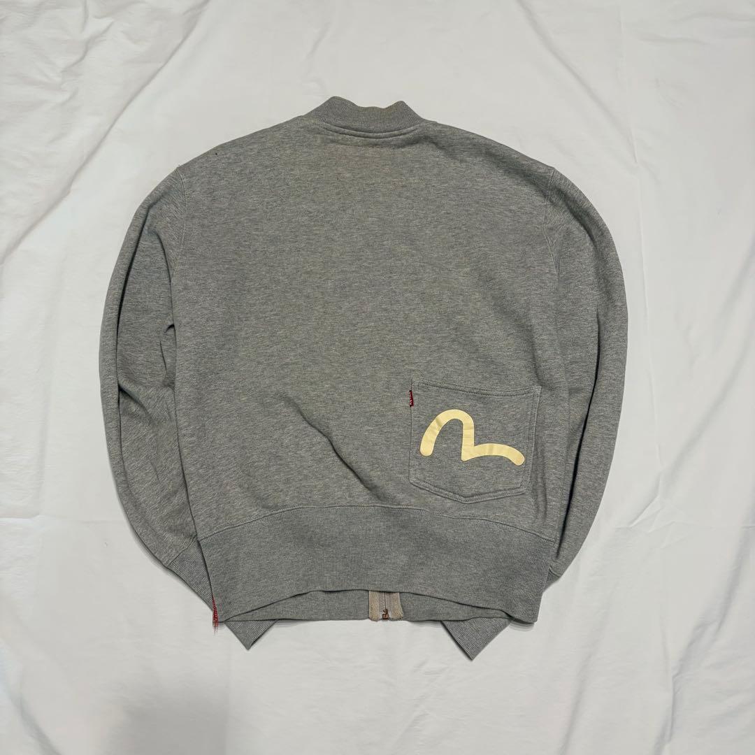 EVISU ジップアップスウェット　ロゴプリント　カモメ　希少デザイン　Y2K