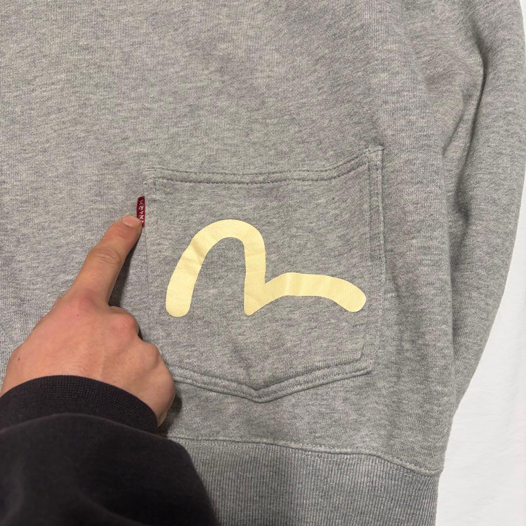 EVISU ジップアップスウェット　ロゴプリント　カモメ　希少デザイン　Y2K