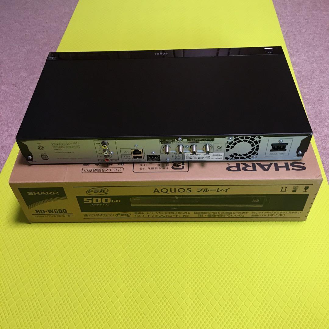 ◆シャープブルーレイレコーダー◆BD-W580◆2番組同時録画・純正リモコン