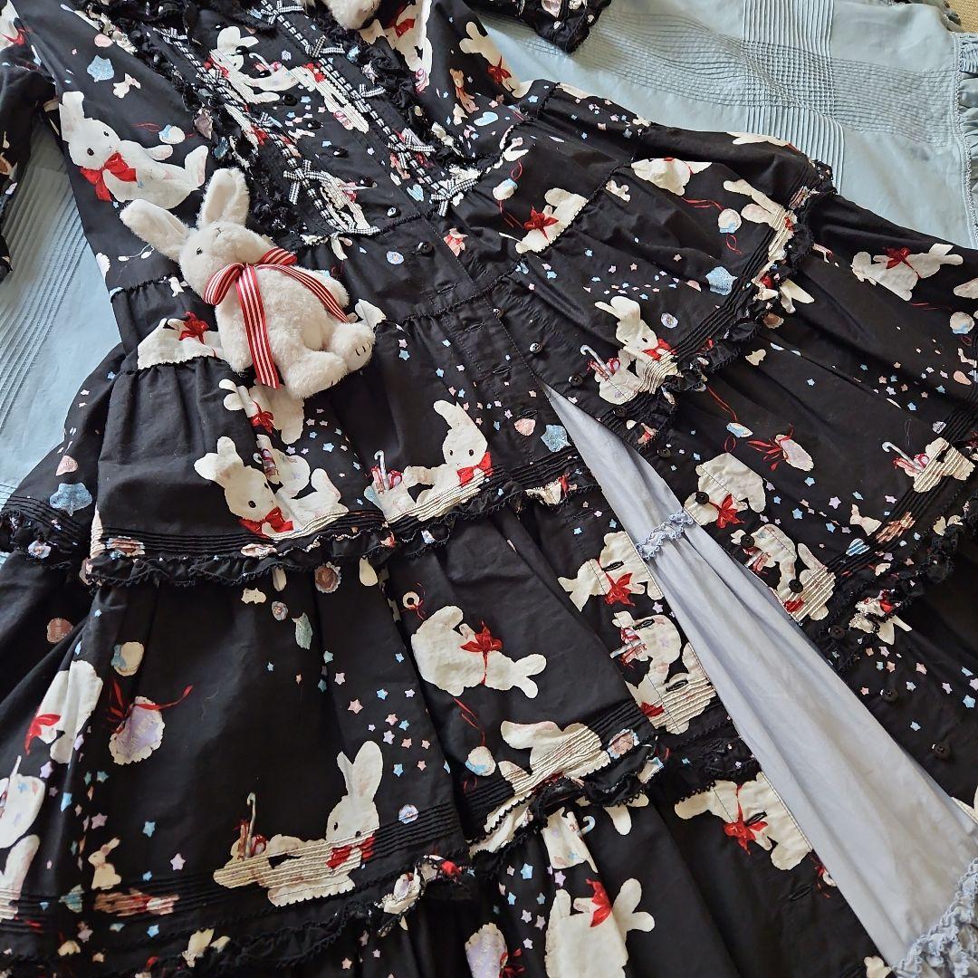 ★ピンクハウス★❤️エトワールシュクレロングワンピース✨被せ段々✨黒