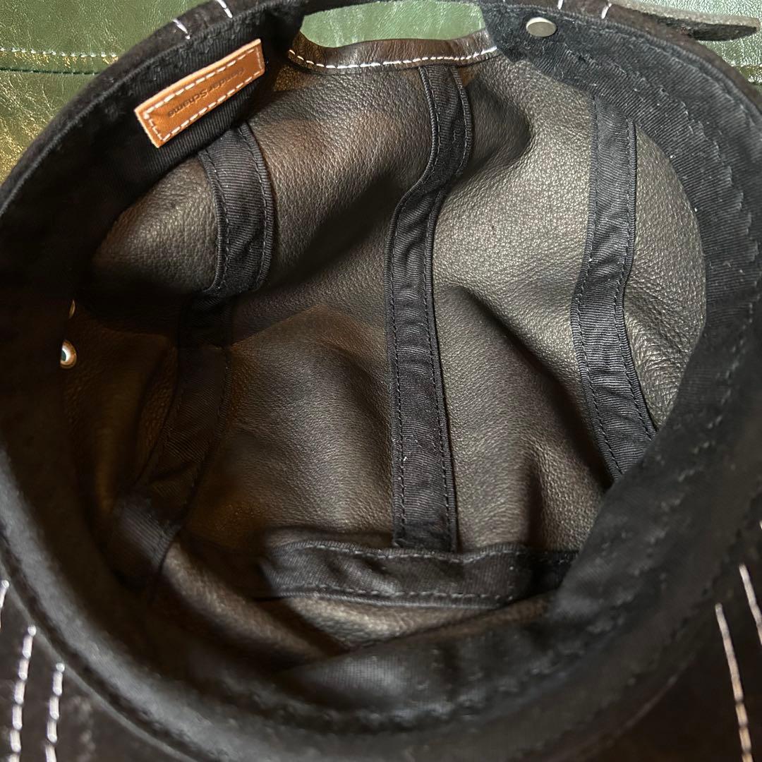 Hender Scheme キャップ　ブラック　白ステッチ