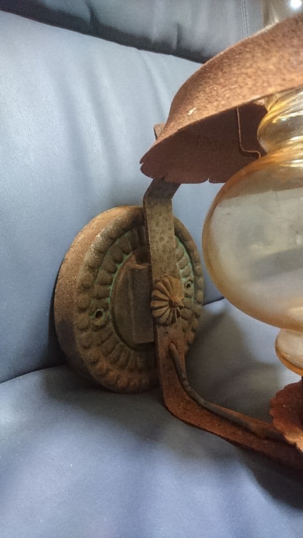 アンティーク レトロ ブラケットライト アンバー ガラス 壁 照明 器具