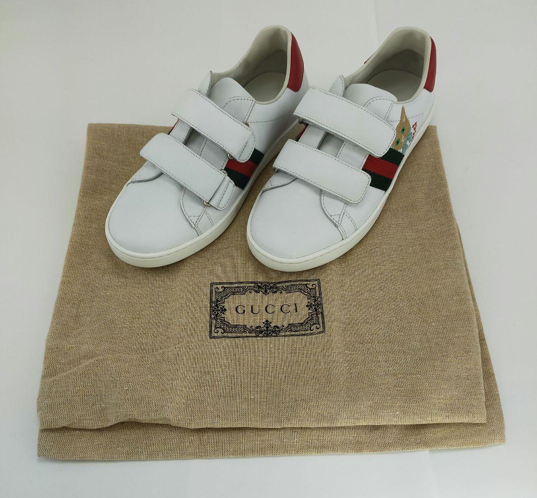 i*♡様 美品　GUCCHI グッチ　キッズ　スニーカー シェリーライン　猫　3
