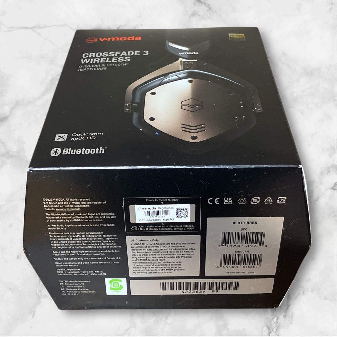 V-MODA Crossfade 3 ワイヤレスヘッドホン XFBT3-BRBK