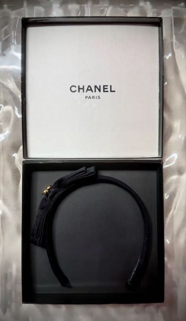 レア CHANEL シャネル カチューシャ リボン ココマーク ヘアアクセサリー