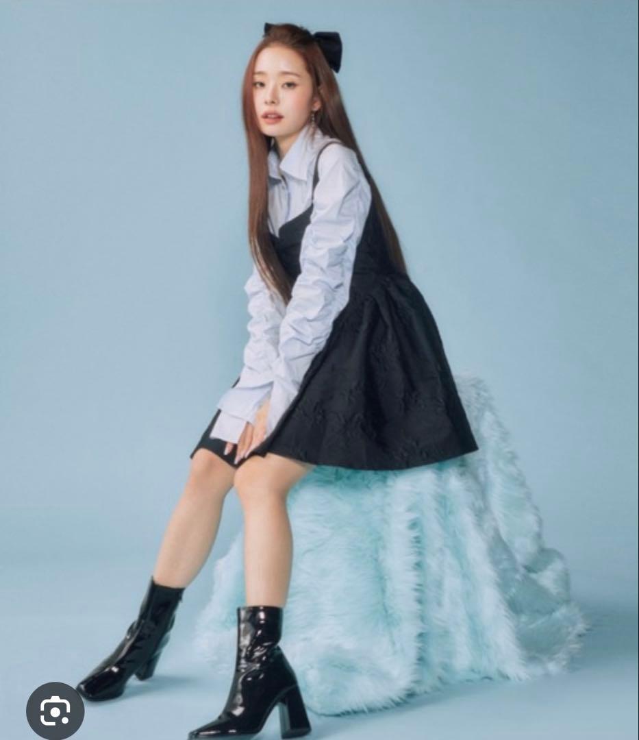 ★あ★EIMY ISTOIREジャガードフラワーミニワンピース