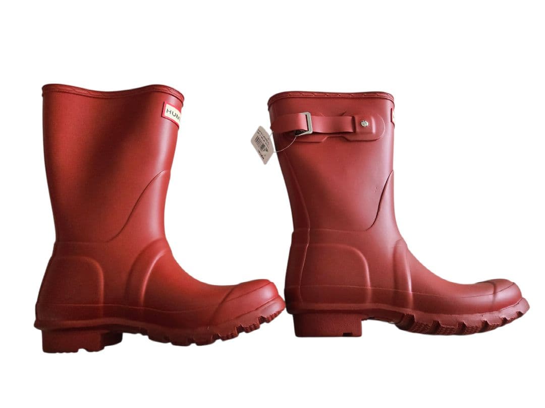 新品未使用・タグ付き・箱無し HUNTER レインブーツ 長靴 レッド 22㎝