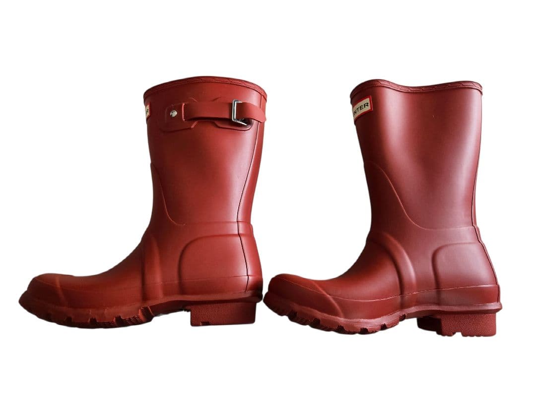 新品未使用・タグ付き・箱無し HUNTER レインブーツ 長靴 レッド 22㎝