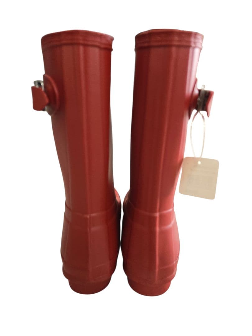 新品未使用・タグ付き・箱無し HUNTER レインブーツ 長靴 レッド 22㎝