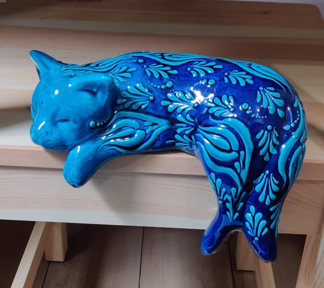 陶器 　猫の置物(72)