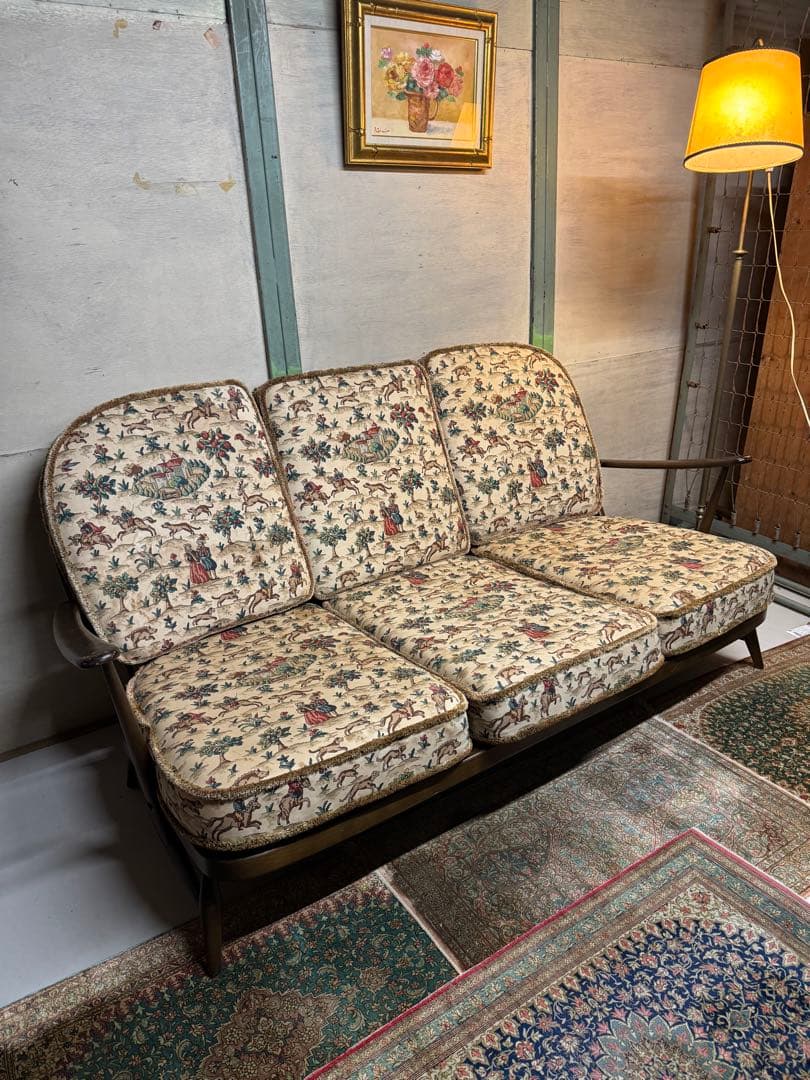 英国 アーコール Ercol ウィンザー 3人掛けソファ ビンテージ ソファ