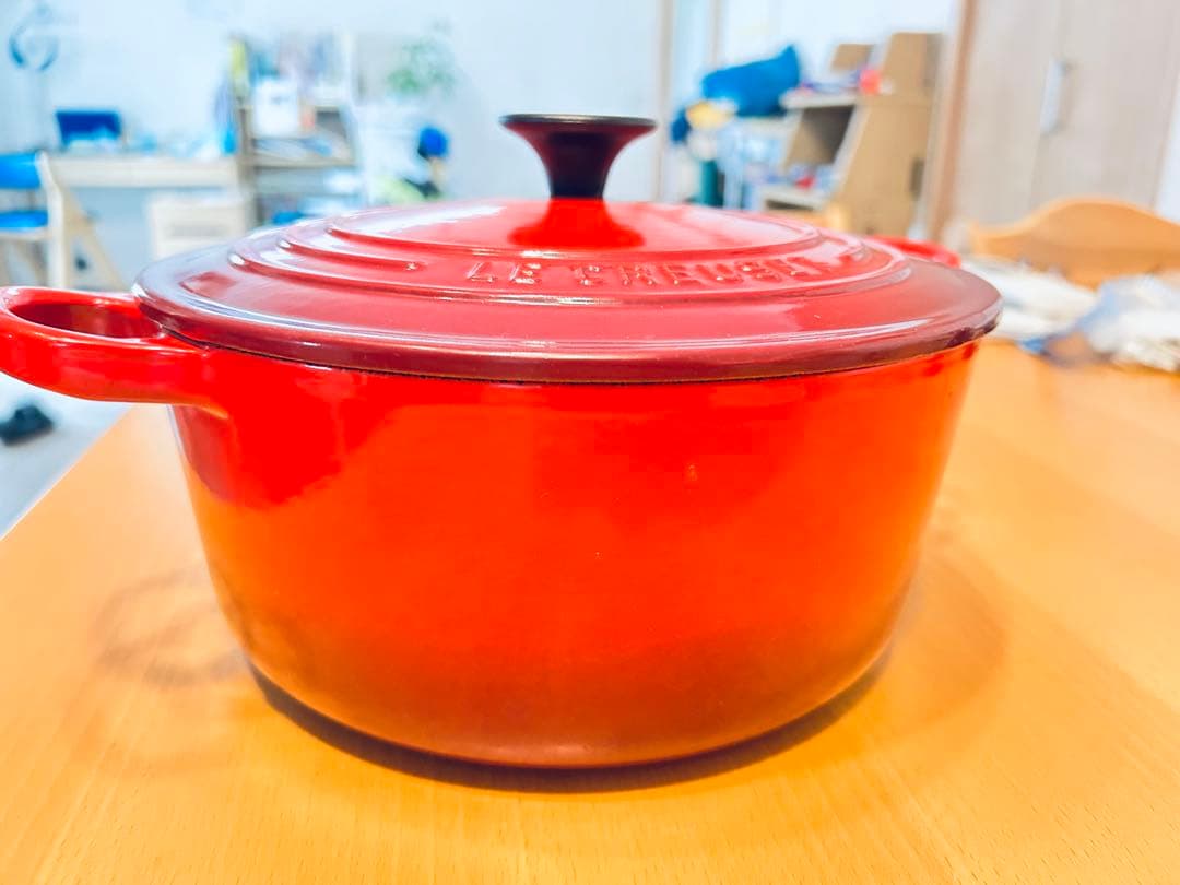 LE CREUSET ココットロンド 赤 両手鍋 鋳鉄製