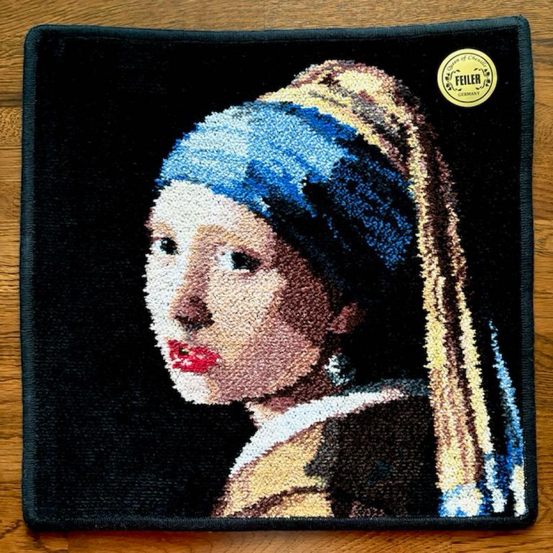 フェイラー 大判ハンカチ　フェルメール　真珠の耳飾りの少女