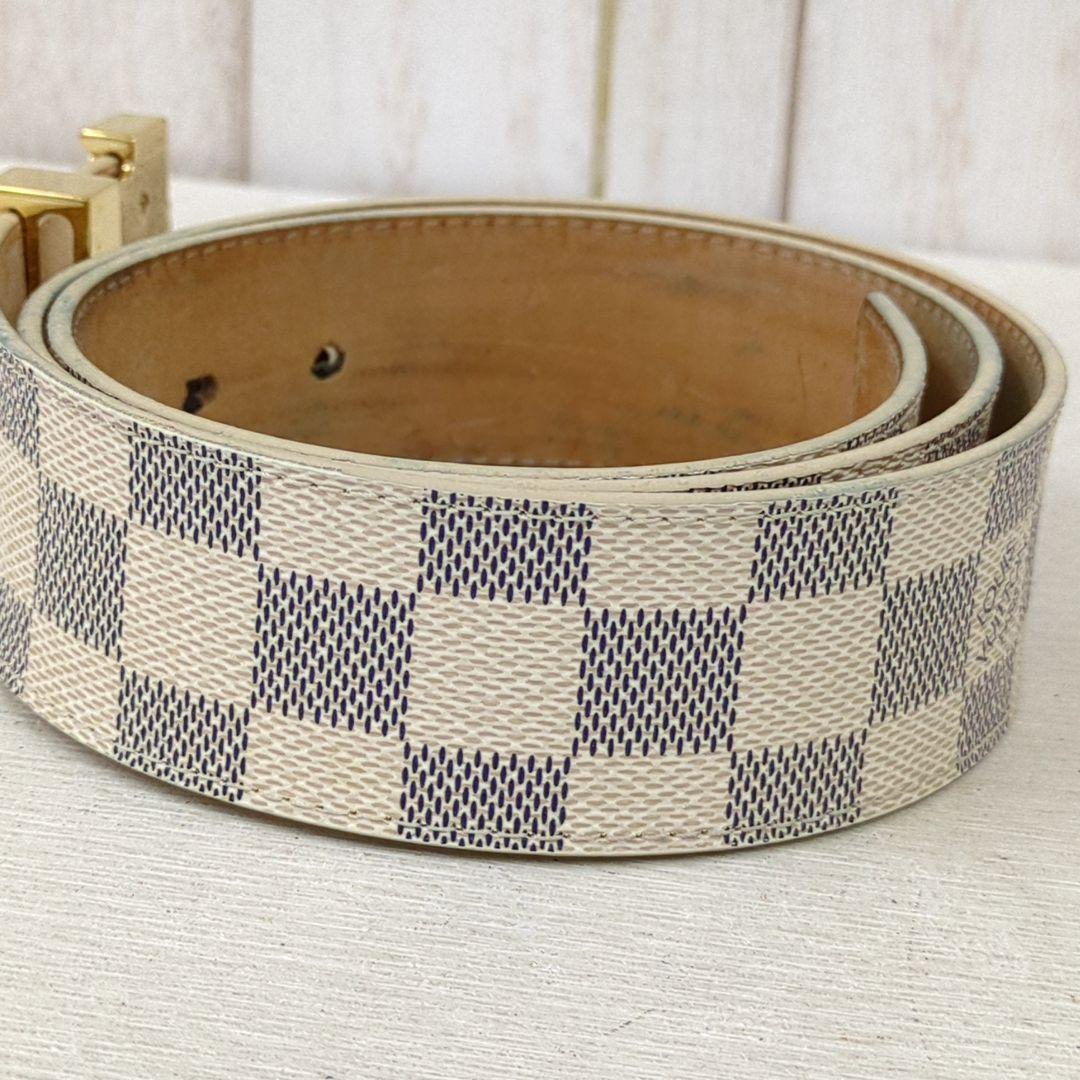 ルイヴィトン サンチュール LVイニシャル ベルト ダミエアーズ ホワイト