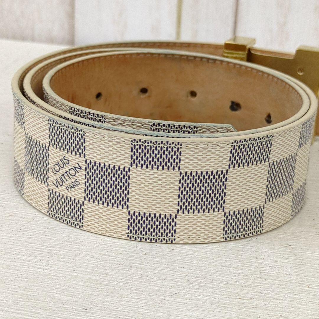 ルイヴィトン サンチュール LVイニシャル ベルト ダミエアーズ ホワイト