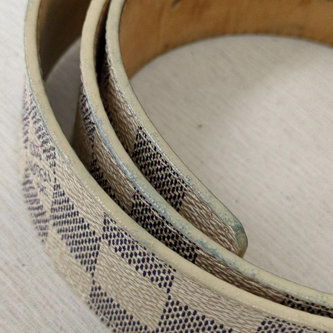 ルイヴィトン サンチュール LVイニシャル ベルト ダミエアーズ ホワイト