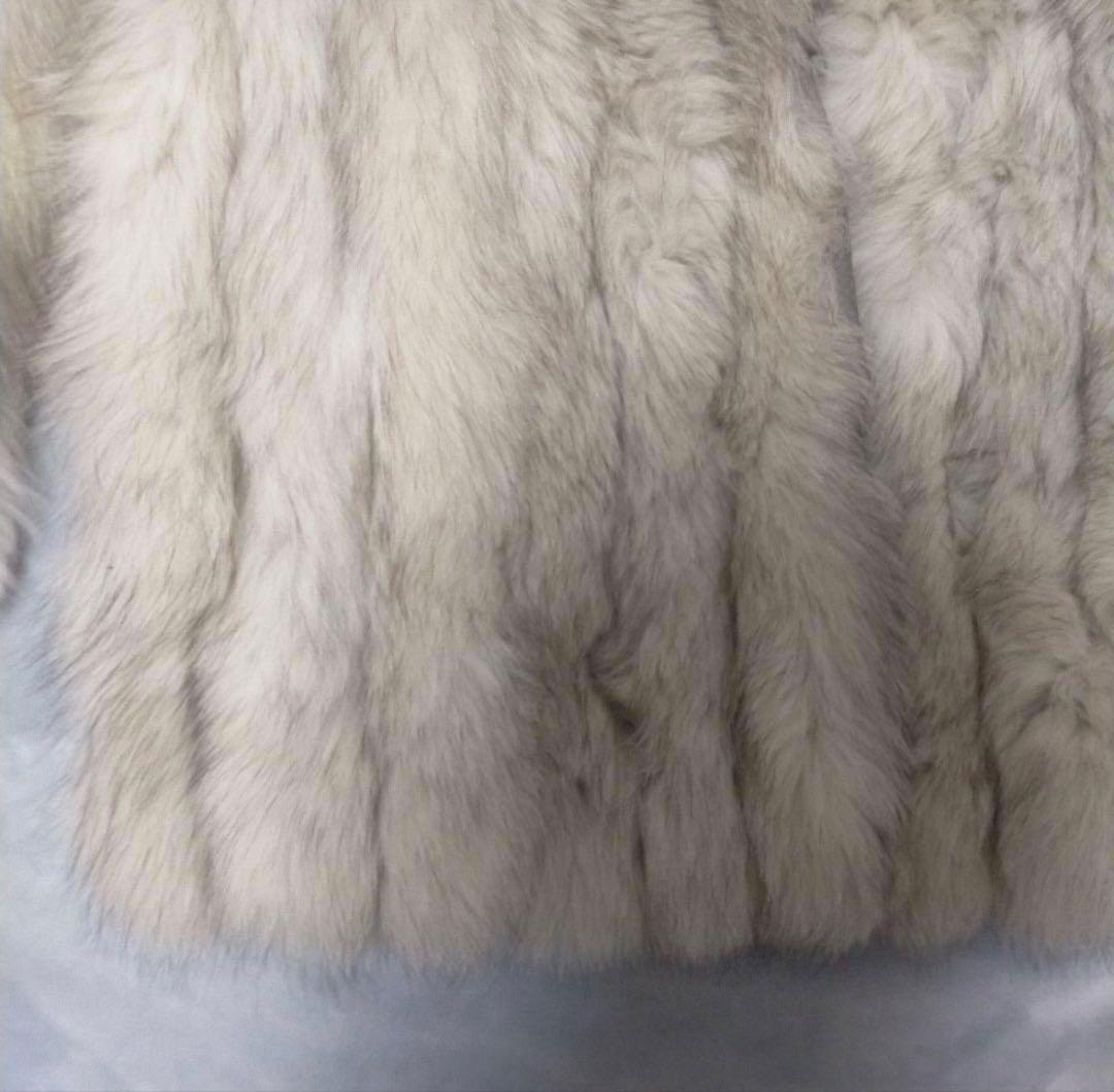 ちんぺい　　　 Silver Blue ホワイト色毛皮 ショートコート