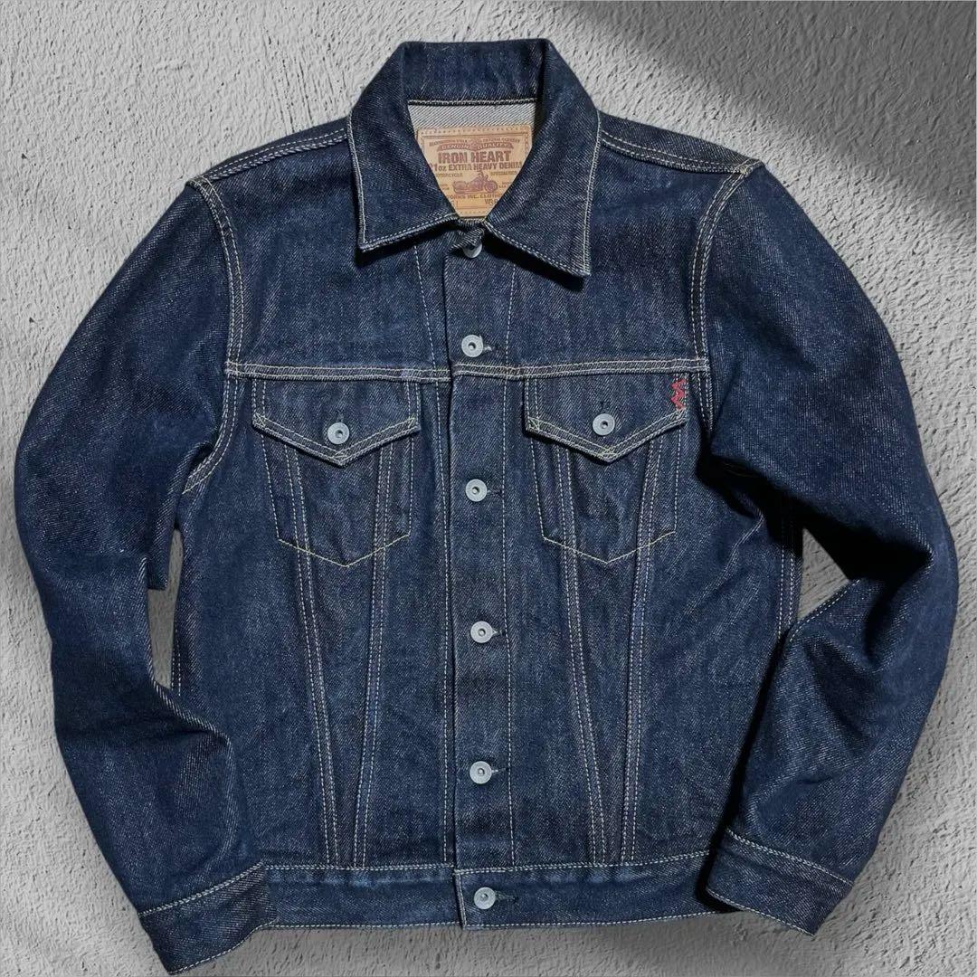 IRON HEART 21oz エクストラヘビー　デニムジャケット　W38 濃紺