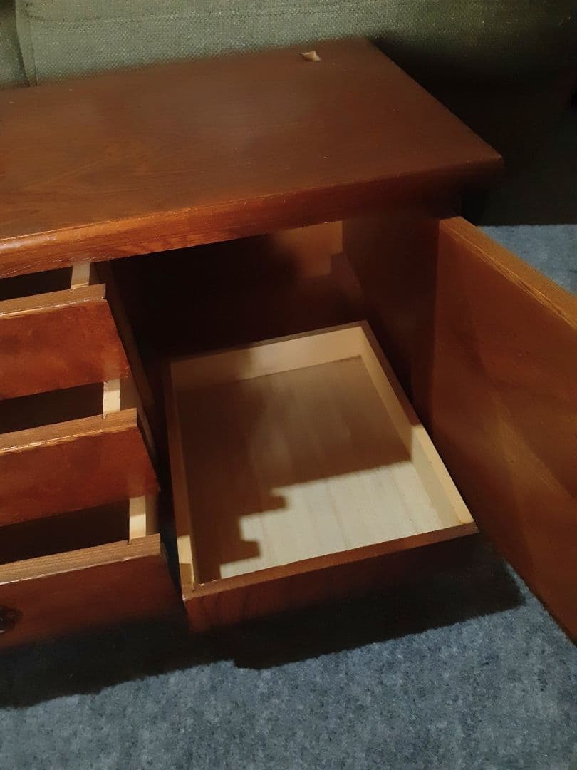 姿見/鏡台◎昭和レトロ/当時物◎欅材◎化粧台付◎アンティーク◎直接お取り引き可