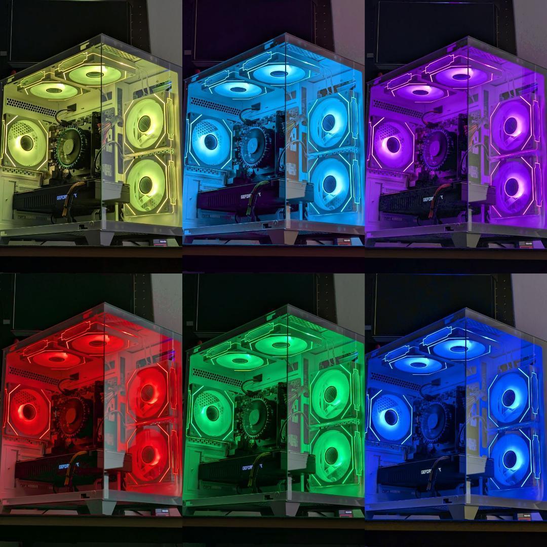 [SILVER]白い光る✨ゲーミングPC✨フルセット✨GTX1080TI@