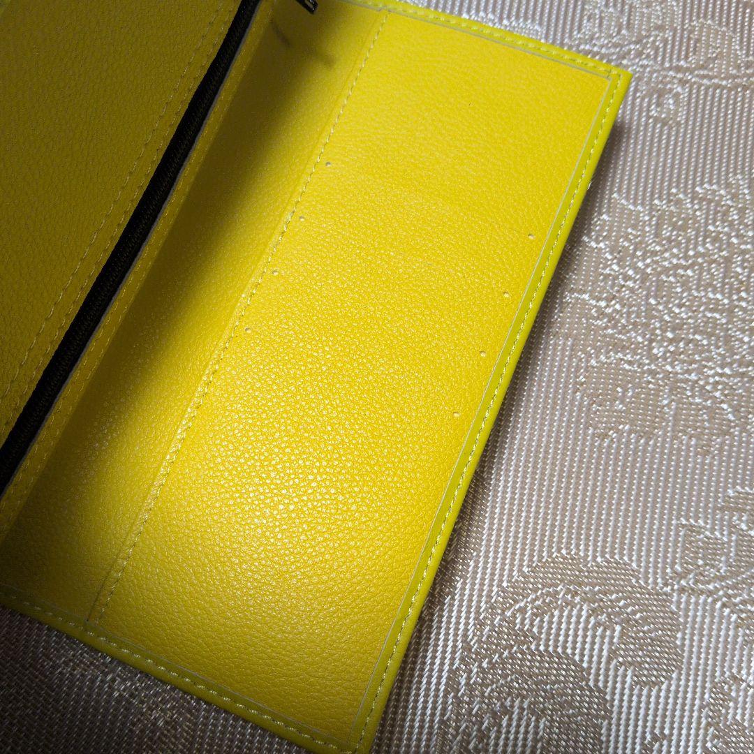 皇居 長財布 黄色 菊の御紋　イエロー