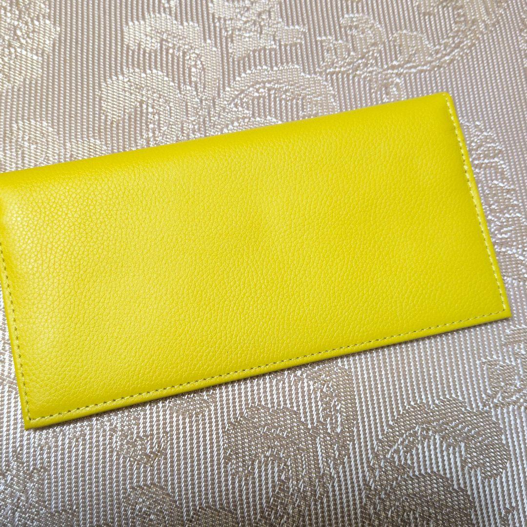 皇居 長財布 黄色 菊の御紋　イエロー