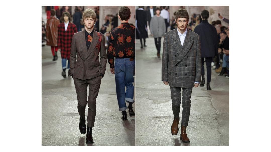 (年内終了)DRIES VAN NOTEN ドリス 17AW チェックスラックス