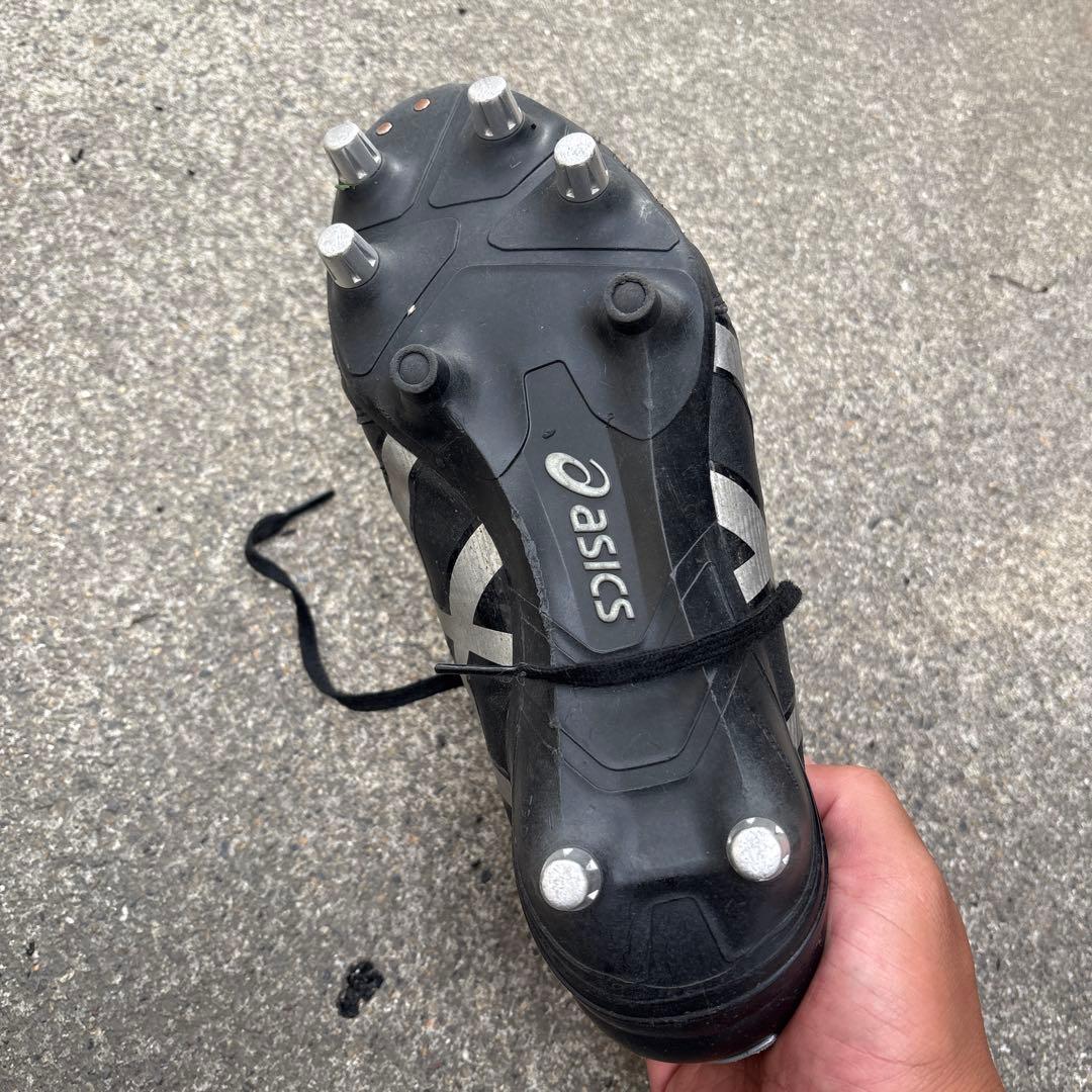 asics ラグビーシューズ スパイク 黒