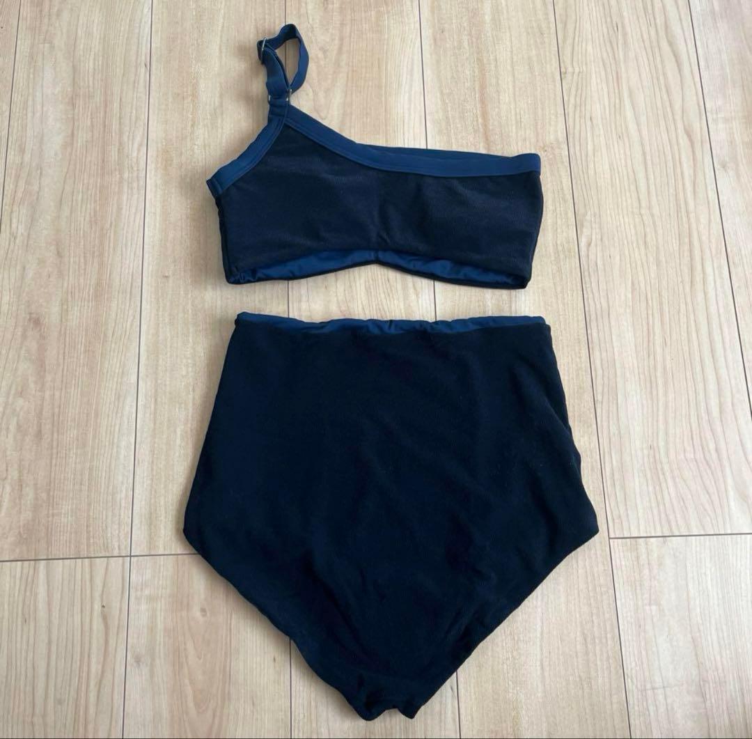 ALEXIA STAM ワンショルダー ブラック水着