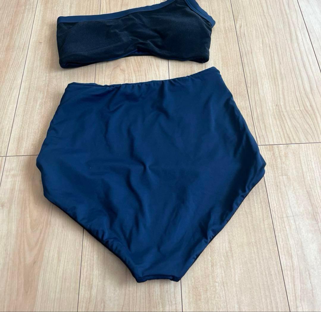 ALEXIA STAM ワンショルダー ブラック水着