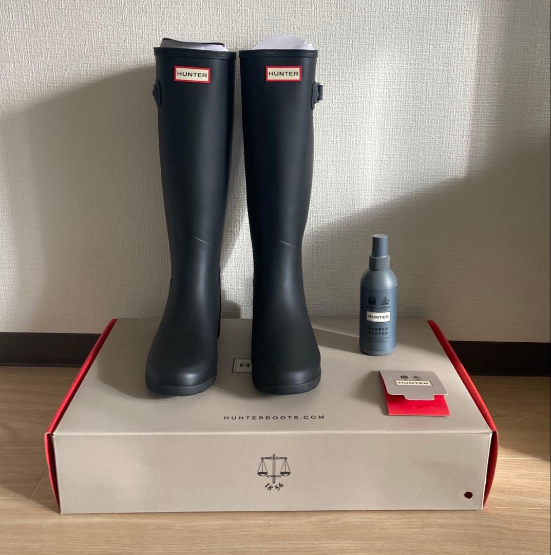 【新品・未使用】レディース　ハンターオリジナルリファインドトールブーツ　ブラック