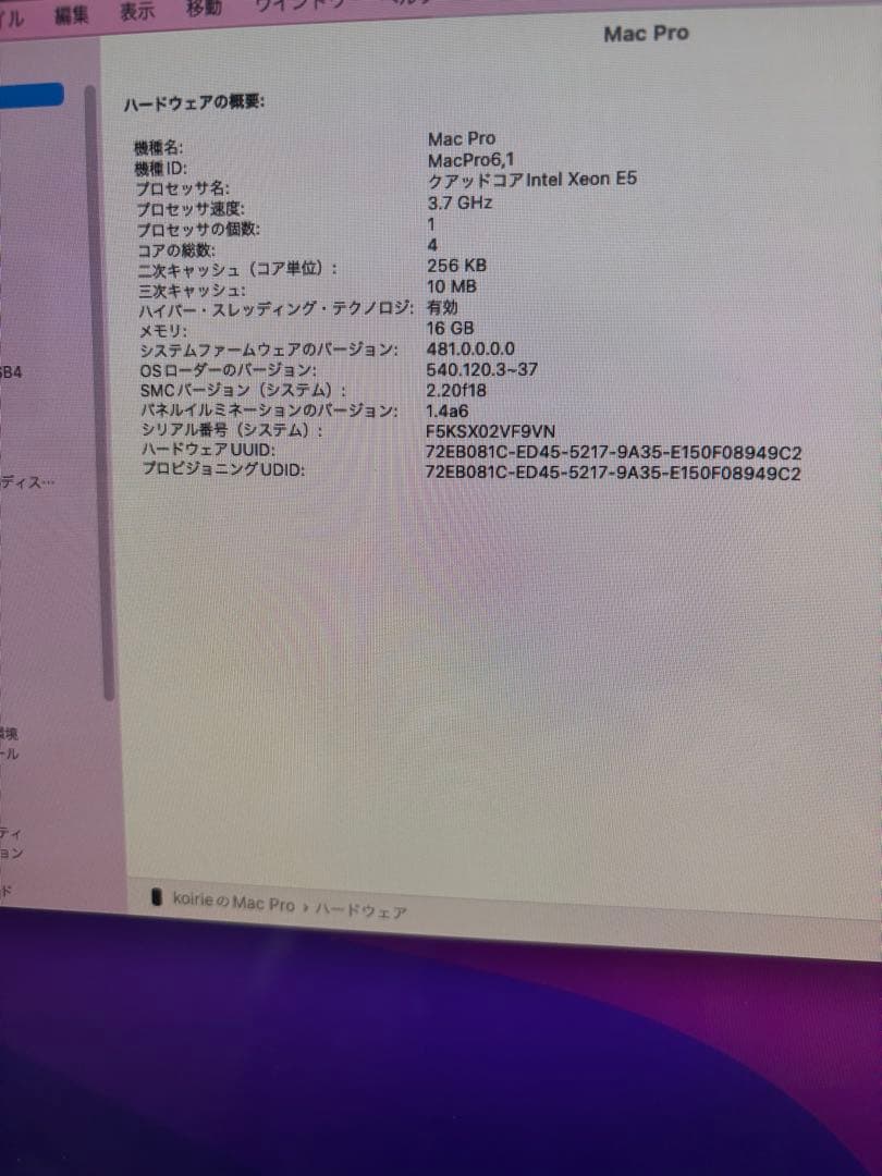 Apple Mac Pro (Late 2013) 16GB 256GB 良品