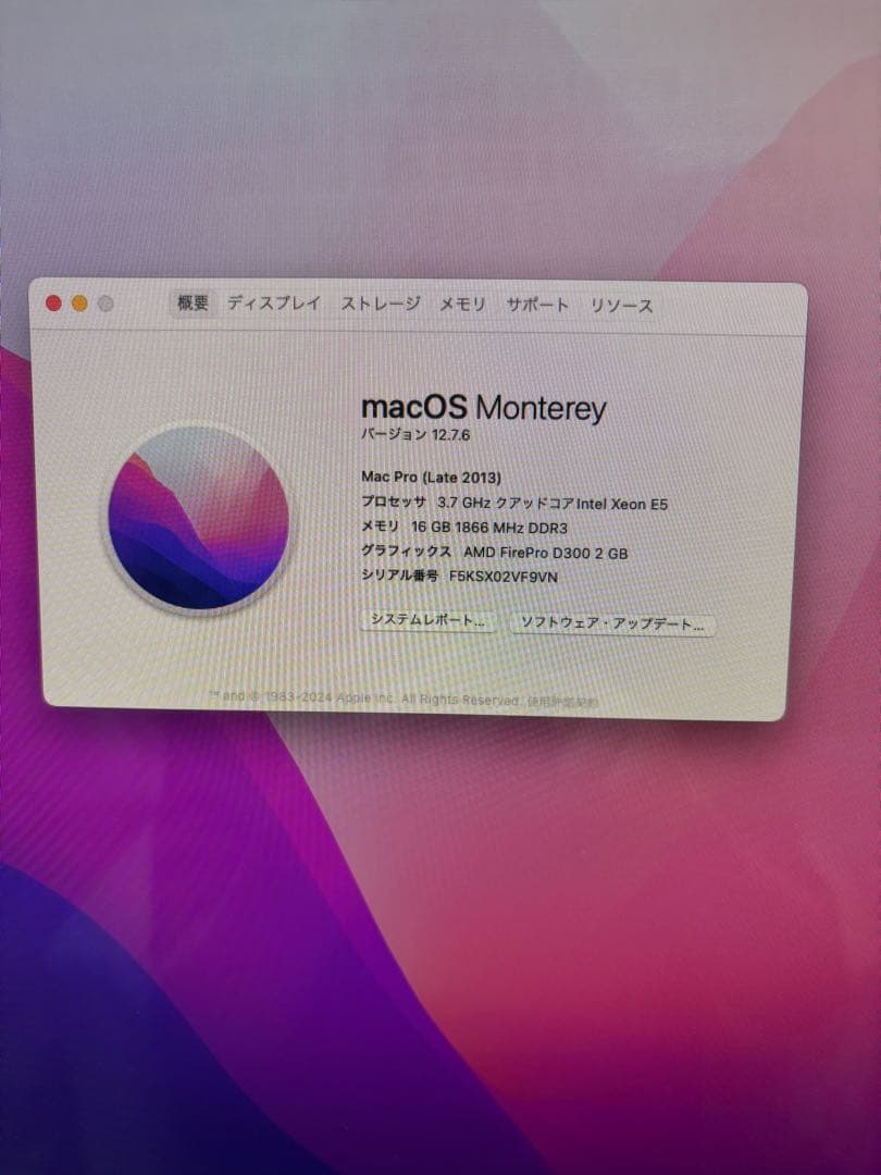 Apple Mac Pro (Late 2013) 16GB 256GB 良品