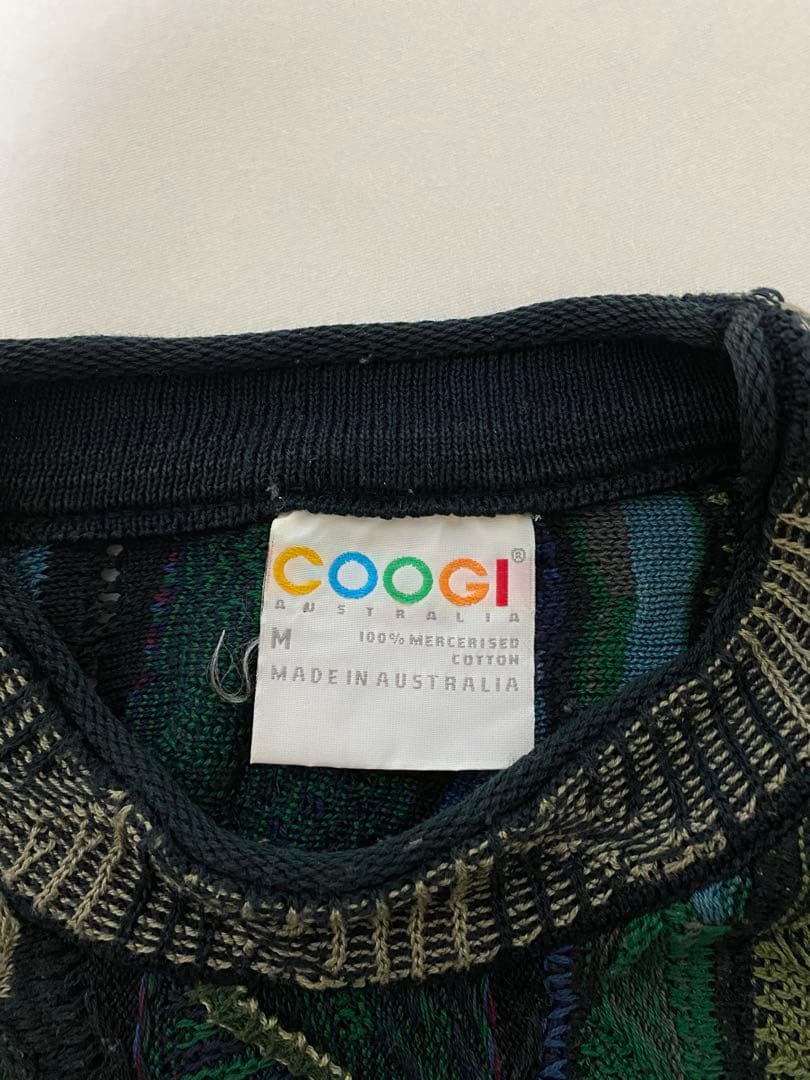 【激レア1点物】COOGI クージー 3Dニット セーター 緑柄　M