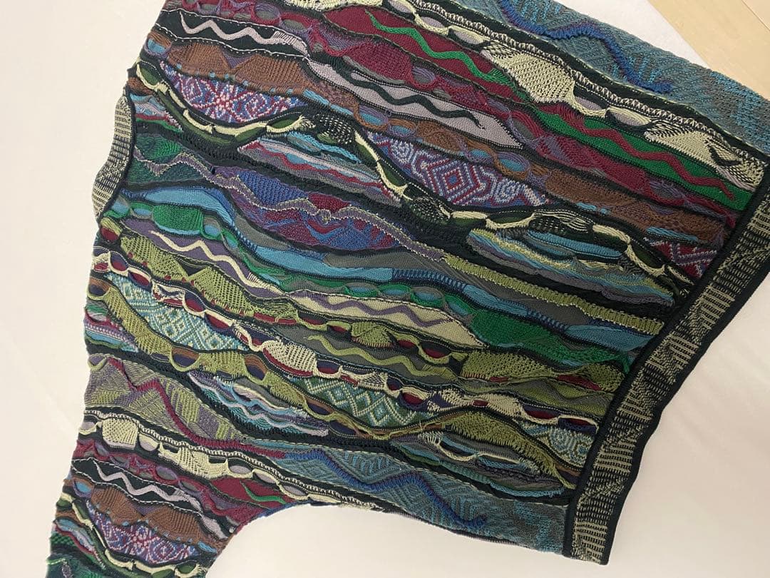 【激レア1点物】COOGI クージー 3Dニット セーター 緑柄　M