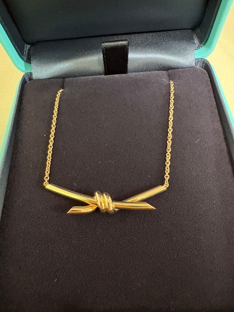 ティファニー　ノット　ネックレス　ローズゴールド