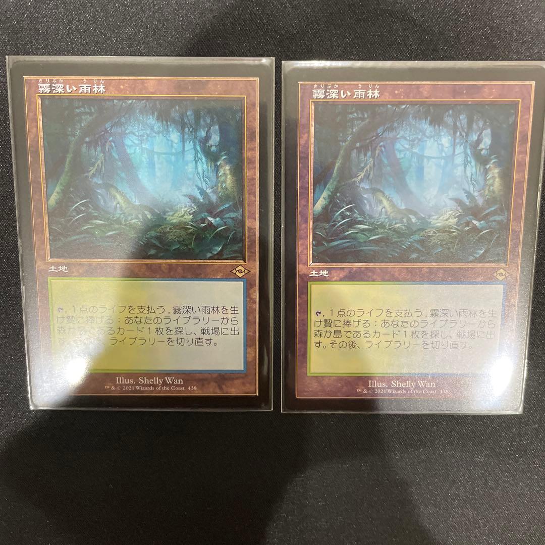 旧枠　霧深い雨林　日本語　2枚セット